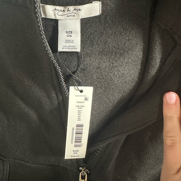 Anna & Ava Active OS Scuba Short‎ Sleeve Jacket Quarter Zip Black - Picture 4 of 5